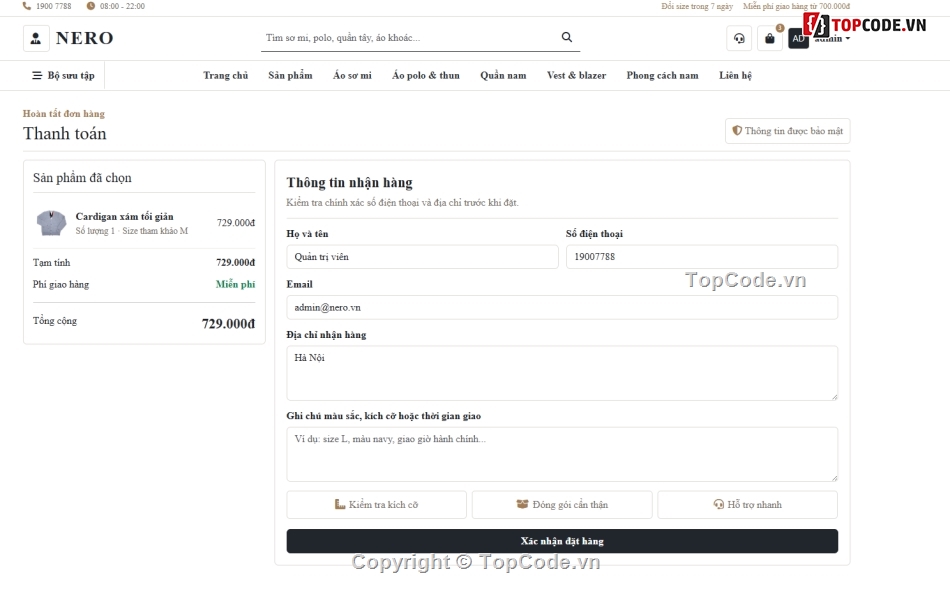 Web thời trang,bán,web bán hàng